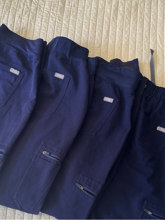 Figs Pants - Set of 4 Figs Navy Blue Scrub Pants